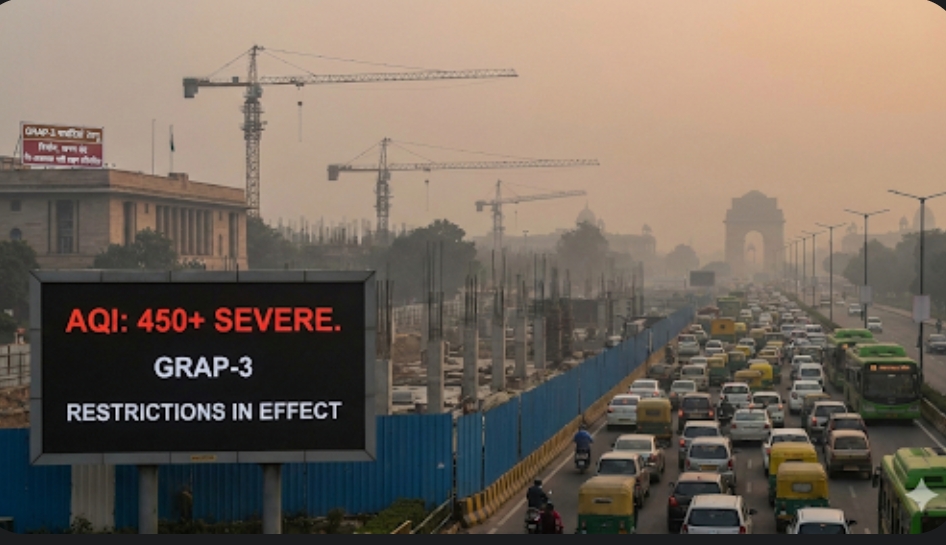 दिल्ली-NCR में बढ़ा प्रदूषण का कहर, GRAP-3 की पाबंदियां फिर लागू