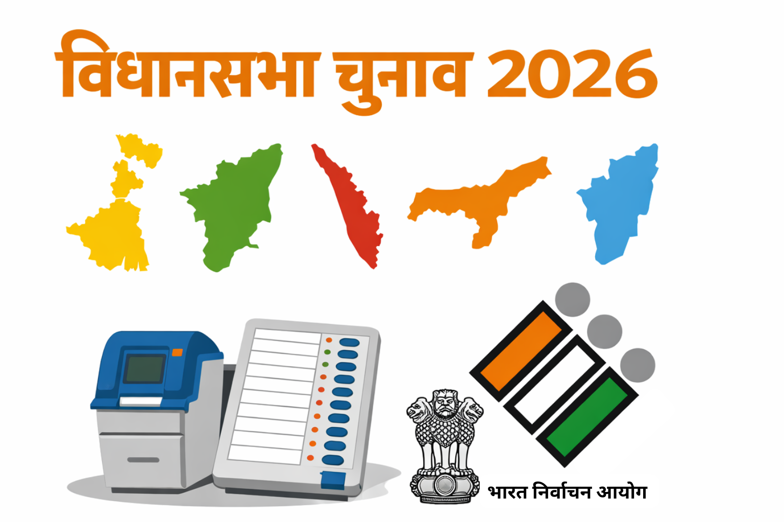 महा-संग्राम 2026: 5 राज्यों में चुनाव की तारीखों का ऐलान, क्या बदलेगा देश का सियासी नक्शा?