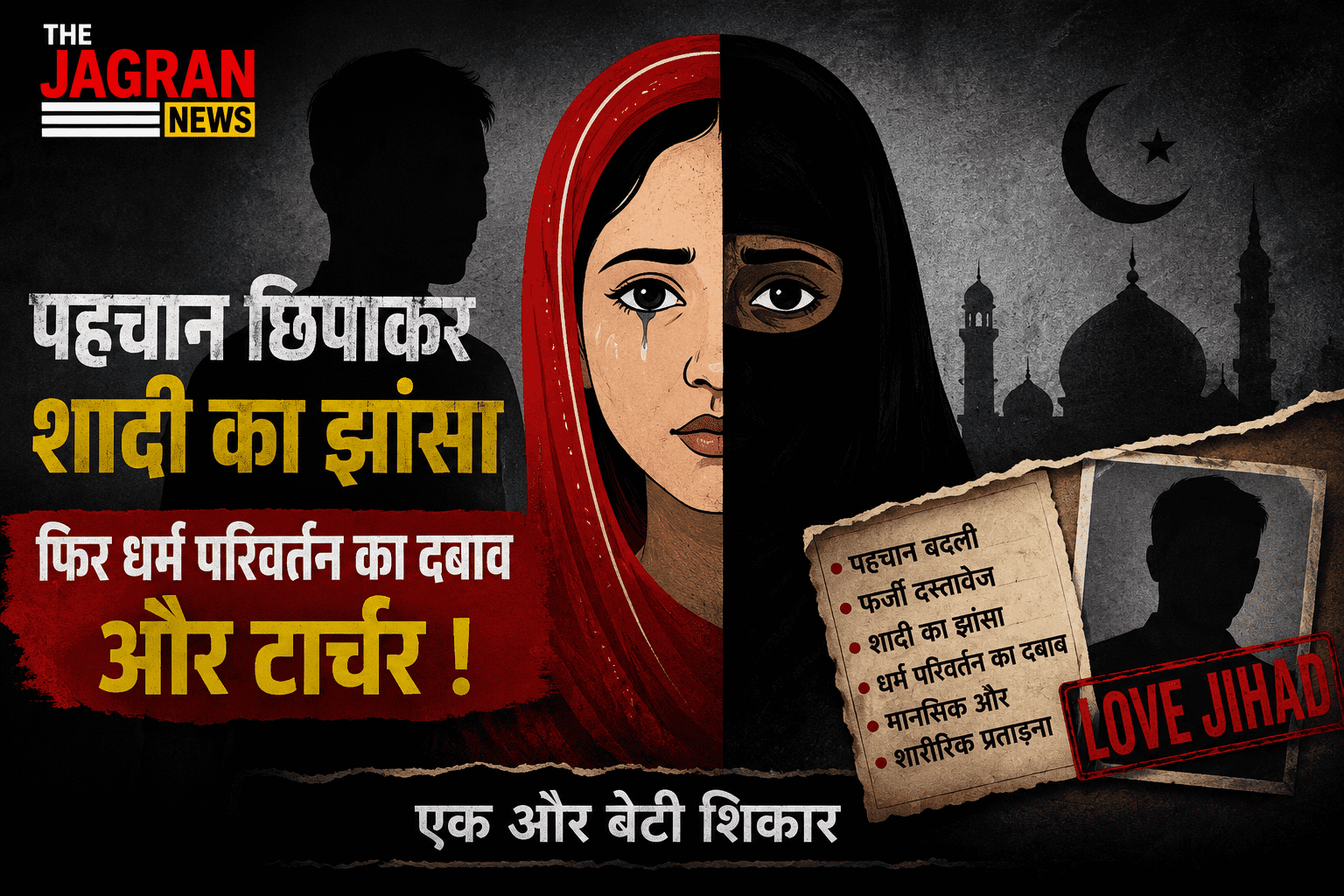 पहचान छिपाकर हिंदू युवती से शादी का आरोप, धर्म परिवर्तन का दबाव बनाने पर युवक गिरफ्तार