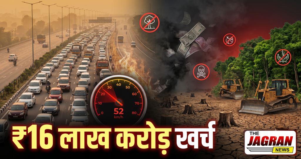 सड़कों पर ₹16 लाख करोड़ खर्च, फिर भी 12 साल में सिर्फ 13 किमी/घंटा बढ़ी कार की स्पीड; कटे 1 करोड़ पेड़