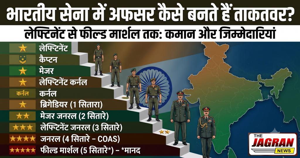भारतीय थल सेना में जानें लेफ्टिनेंट से फील्ड मार्शल तक की रैंकिंग और उनकी जिम्मेदारियां