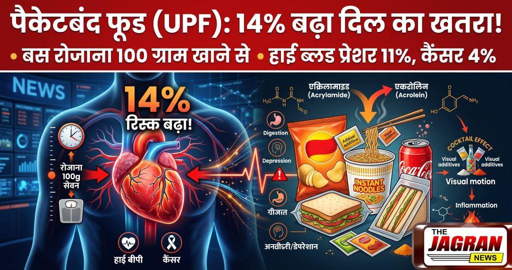 पैकेट वाले चिप्स और नूडल्स से रहें सावधान: रोज 100 ग्राम अल्ट्रा-प्रोसेस्ड फूड खाने से दिल की बीमारियों का खतरा 14% बढ़ा