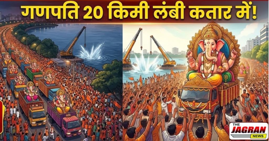हैदराबाद में ऐतिहासिक गणेश विसर्जन: दूसरे दिन भी हुसैन सागर पर लगी 20 किलोमीटर लंबी कतार, 1.24 लाख से अधिक प्रतिमाओं का हुआ विसर्जन