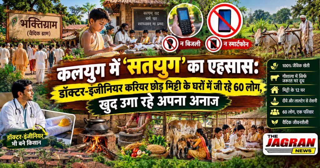 कलयुग में 'सतयुग' का अहसास: न बिजली, न स्मार्टफोन; डॉक्टर-इंजीनियर करियर छोड़ मिट्टी के घरों में जी रहे 60 लोग, खुद उगा रहे अपना अनाज