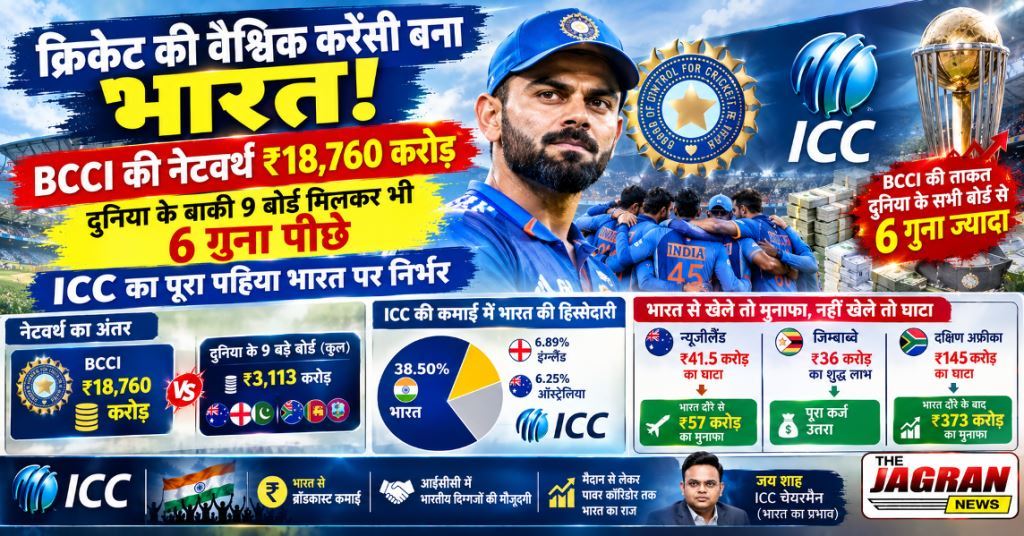 क्रिकेट की वैश्विक करेंसी बना भारत: ICC का पूरा पहिया भारत पर निर्भर